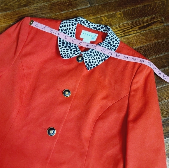 Vintage Red Leopard Print Button Front Jacket - Picture 8 of 15